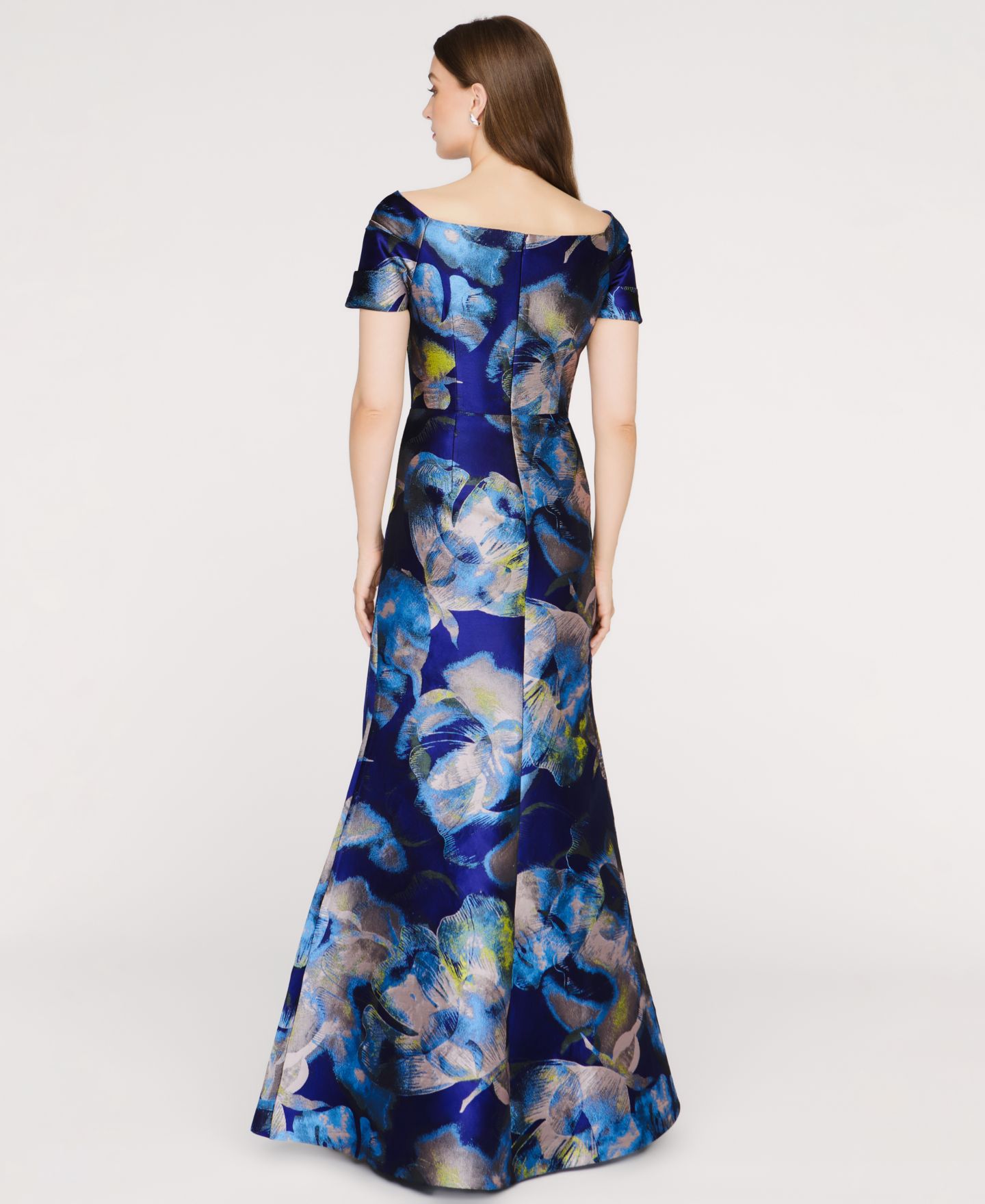 Женское платье JS Collections Eliora Mermaid Ball Gown, цвет: Синий разноцветный — фото 5