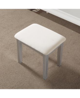 Moniys Wood Moniya Makeup Vanity Table and Stool Set