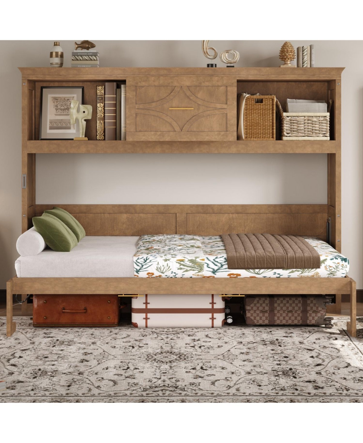 Streamdale Furniture Murphy Bed with Charging Station and a Drawer