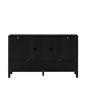 Streamdale 55.1" 4-Door Storage Sideboard with Open Shelf & Adjustable Shelves