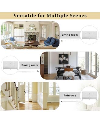 Streamdale 55.1" 4-Door Storage Sideboard with Open Shelf & Adjustable Shelves