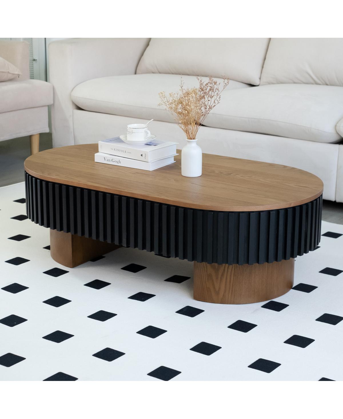 Streamdale Furniture Elliptical coffee table with storage