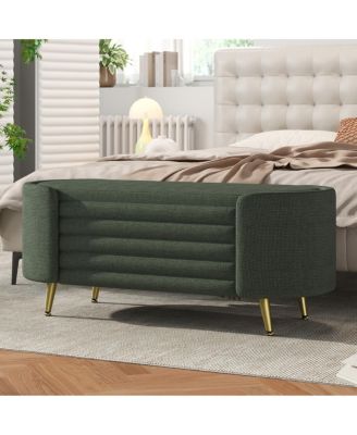 Modern Storage Ottoman Upholstered Bench for Living Room, Bedroom