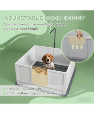 Spacious Whelping Box for Dogs in White