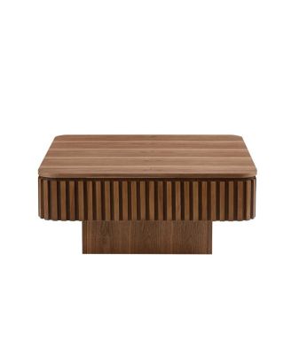 Modern Handcraft Drum Coffee Table with Hidden Storage