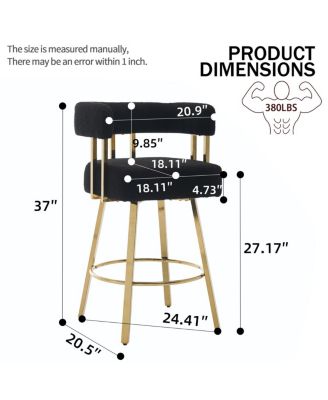 Modern decorative chair with gold metal legs, Teddy fleece upholstered