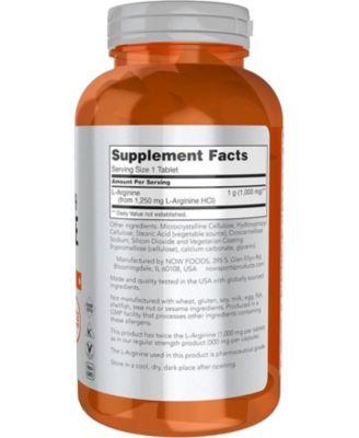 L-Arginine Double Strength, 1000 mg, 180 Tablets