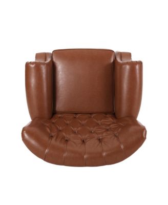 Classic Style Light Brown PU Push Back Chair