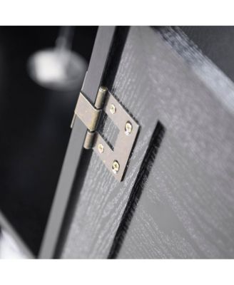 45" 3-Door Mirrored Storage Cabinet