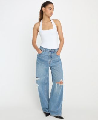 Women's Halter Square Neck Bodysuit