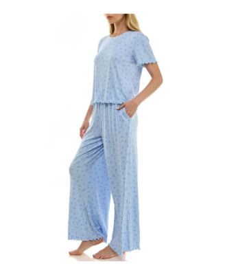 Women's Printed T-Shirt & Paper Bag Pants, 2-Piece Pajama Set