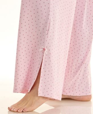 Women's Short-Sleeve T-Shirt and Wide Leg Pants, 2-Piece Pajama Set