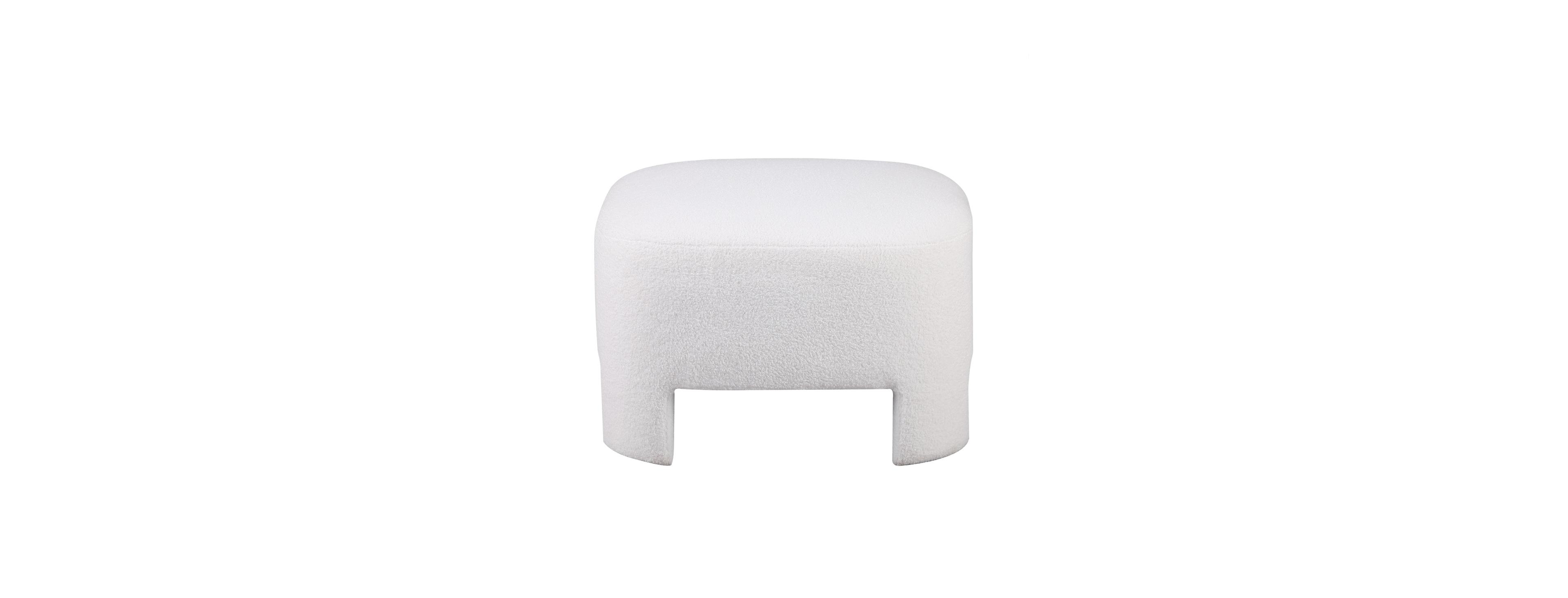 Streamdale Furniture Sherpa Sofa Ottoman, No Assembly Required