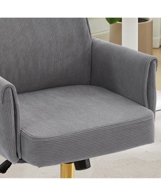 Mid-back office chair, striped fabric, ergonomic design