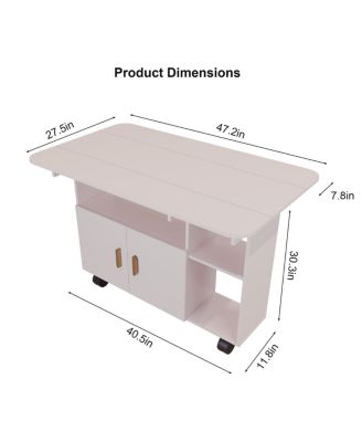 Modern Movable Folding Dining Table for Small Spaces