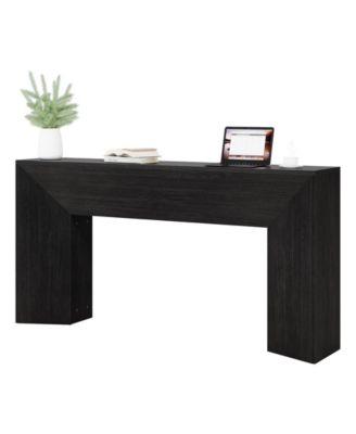 Console Table for Entryway, 63 Inches Extra Long Black Wooden Sofa Table for Living Room, Modern Hallway Foyer Table