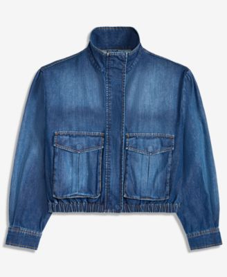 Women's Denim Bomber Jacket