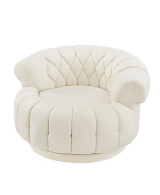 Swivel Accent Chair 360° Round Club Chair for Living Room/Bedroom