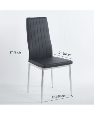 1+4,5pcs Dining Set, Metal Leg Table, Mid-century Glass Top Table