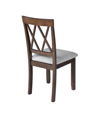 Streamdale Extendable Farmhouse Dining Set Drop Leaf Table with Upholstered Chairs