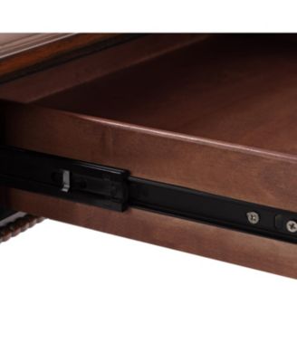 Streamdale Walnut Coffee Table with Drawer & Wood Legs