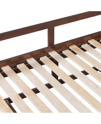 Wooden Daybed with Trundle and Storage Drawers, Extendable Sofa Bed