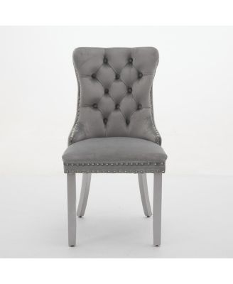 Nikki Collection Modern Velvet Dining Chair Set (2-Pcs)