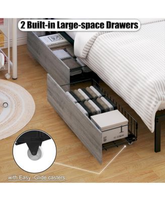 Space-Saving Corner Bed with Storage, Charging, and LED Lights