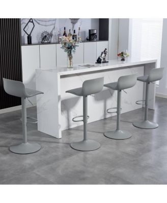  Bar Stools Set of 2 – Modern PU Leather Counter Height Swivel Chairs