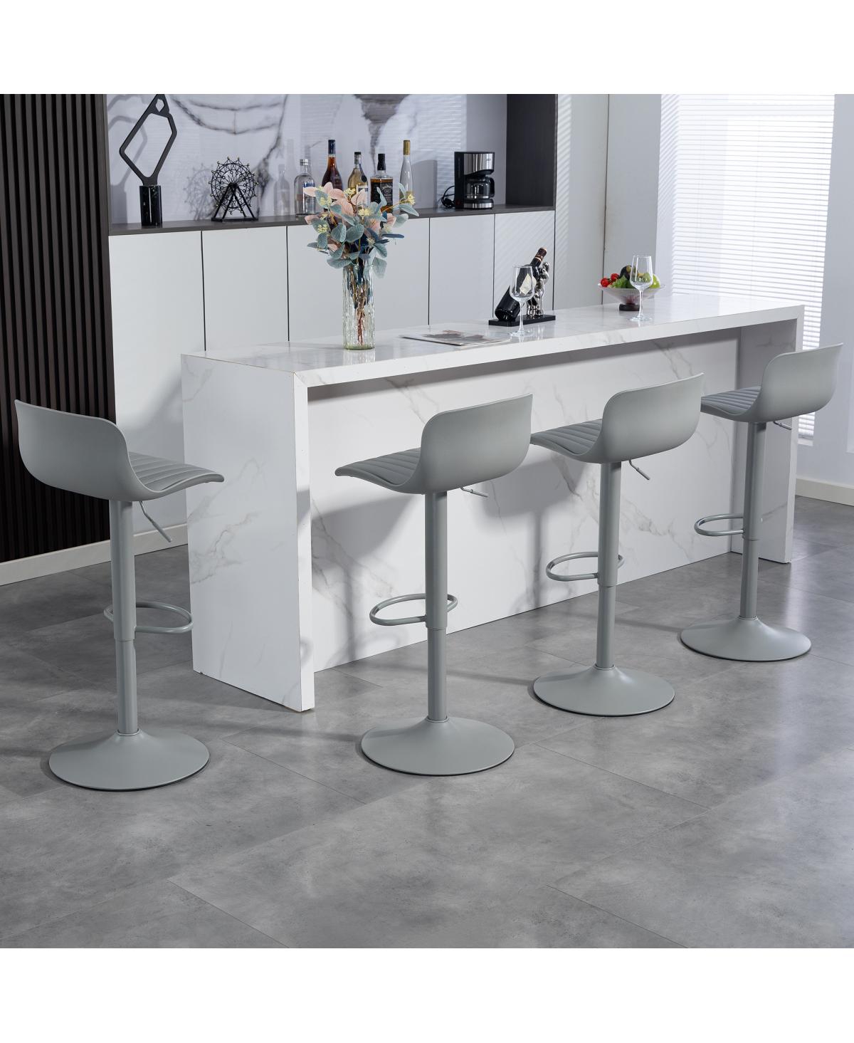 Streamdale Furniture Bar Stools Set of 2 – Modern Pu Leather Counter Height Swivel Chairs