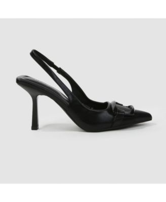 Cindy Slingback Pumps with Tonal Buckle Detail