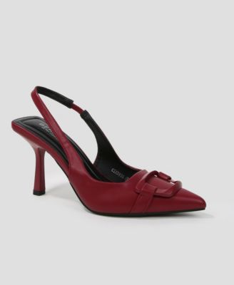 Cindy Slingback Pumps with Tonal Buckle Detail