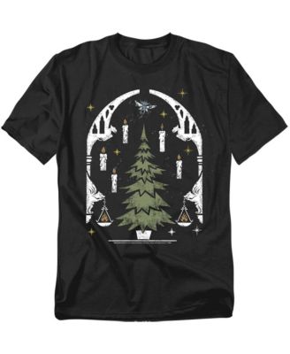 Men's Hogwarts Great Hall Christmas Tree Stamp T Shirt