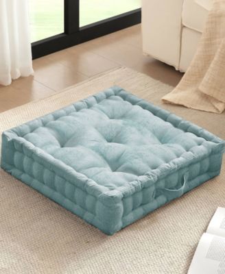 Azza Chenille Square Floor Pillow Cushion, 24" x 24"