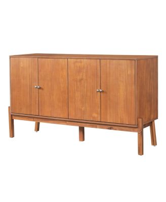 Vintage Sideboard Buffet Cabinet, 56.8" W, 4-Door Storage