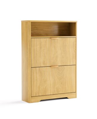 Streamdale Shoe Cabinet Storage with 2 Flip Drawers, Tall Free Standing Organizer Rack.