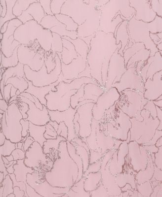 Plus Size Long Glitter Mesh A-Line Ball Gown