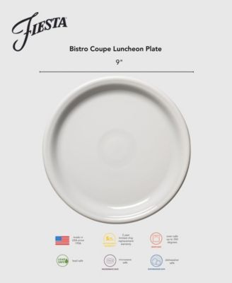 Linen Bistro Coupe Luncheon Plates, Set of 4