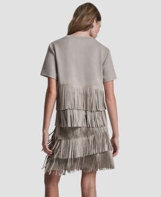 Women's Studded Fringe Short-Sleeve T-Shirt