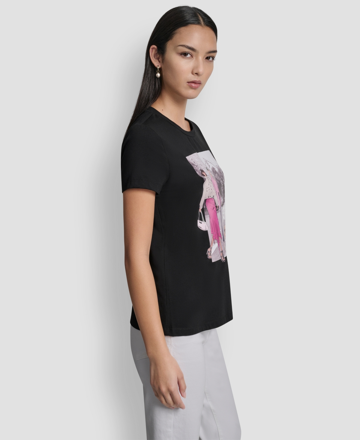 Dkny Women's Bleecker Conversational Short-Sleeve T-Shirt
