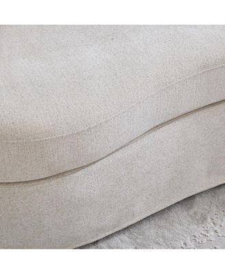 73.82" Wide Curved Sofa, Modern Plush Chenille, Extra-Deep Seat, 4 Cushions