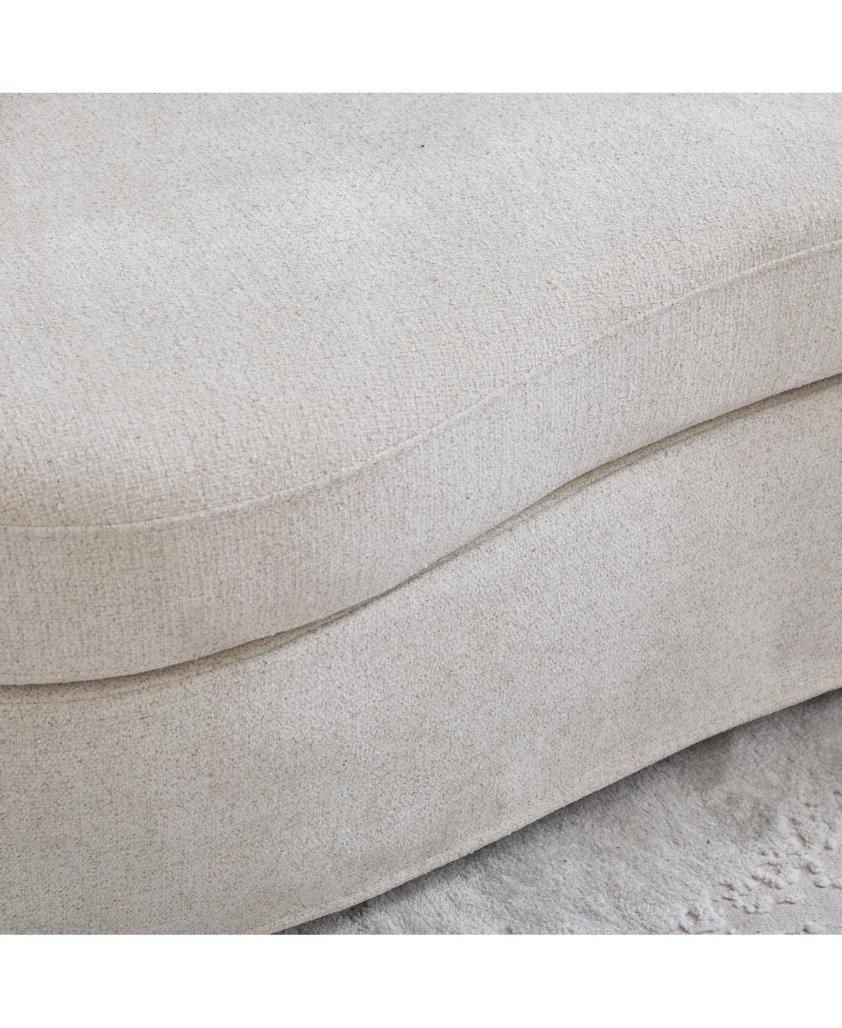 Streamdale Furniture 73.82" Wide Curved Sofa, Modern Plush Chenille, Extra-Deep Seat, 4 Cushions