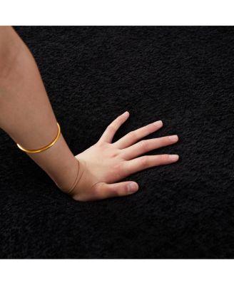 Streamdale Luxury Modern Curved Sectional Sofa, Chenille Fabric, Right Chaise Black