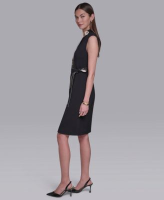 Women's Sleeveless Moto Dress
