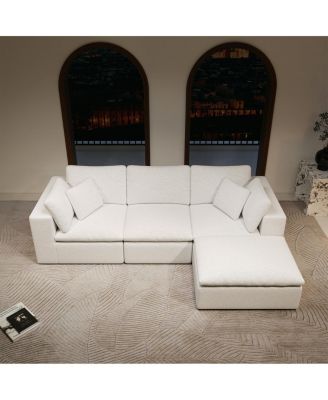 Modular Sectional Sofa Seat, Upholstered Couch, No Assembly, 4PC Combo