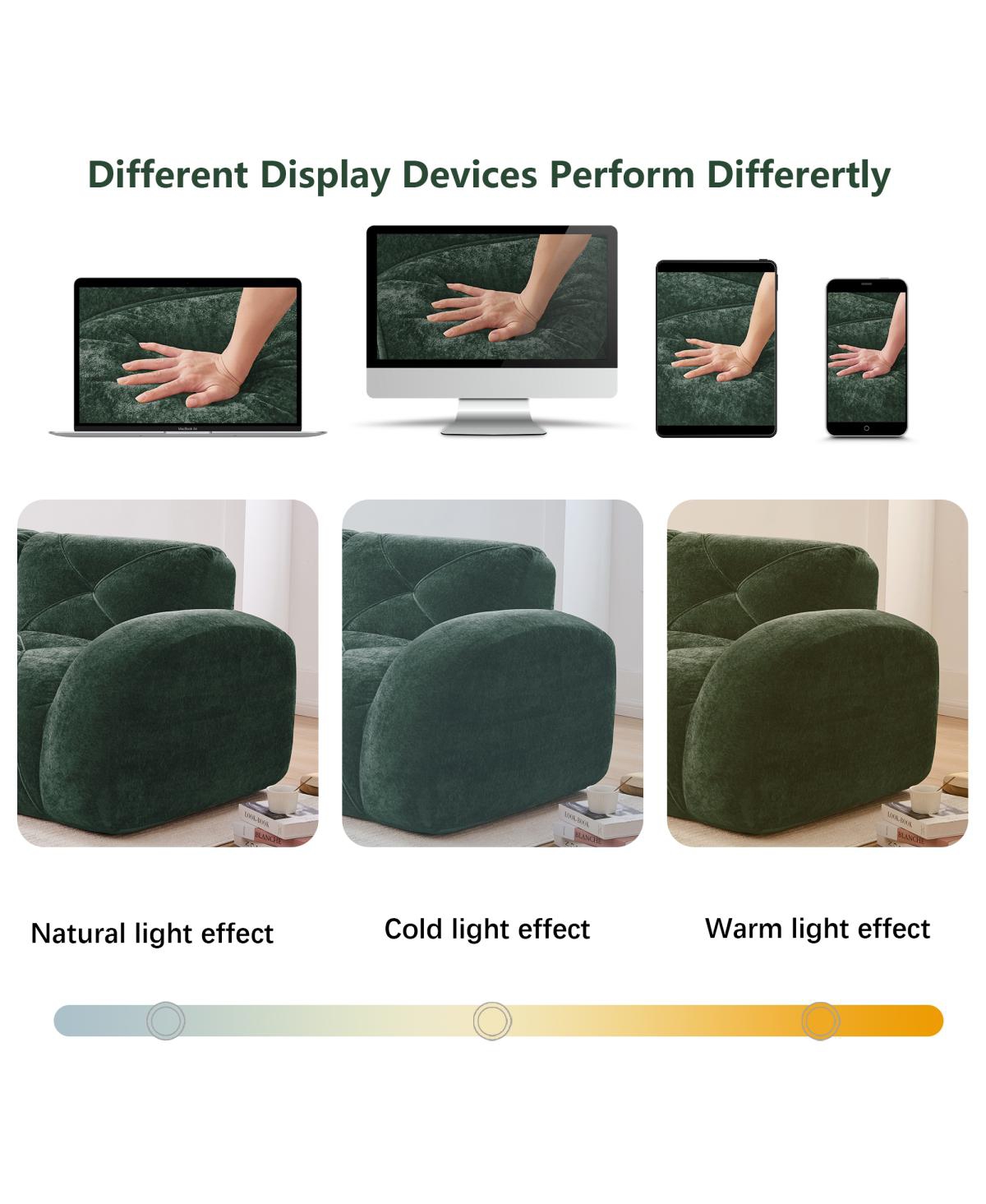 Streamdale Furniture U-shaped Boneless Sofa, Tufted, 32D High Density Sponge, Anti-Slip