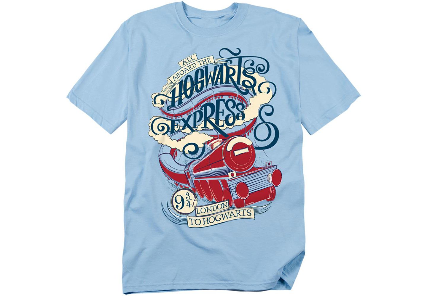 Мужская футболка Harry Potter All Aboard the Hogwarts Express, цвет: Светлый синий — фото 1