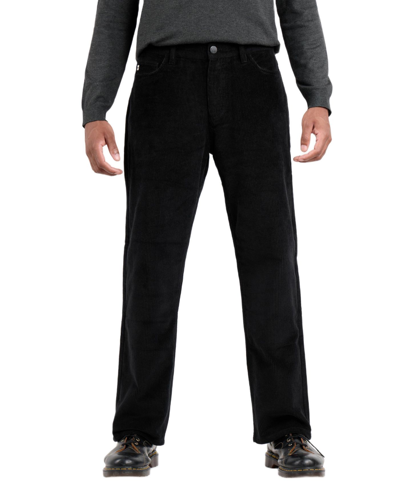 Мужские брюки SPRING + MERCER Athletic Fit Corduroy, цвет: Чёрный — фото 1