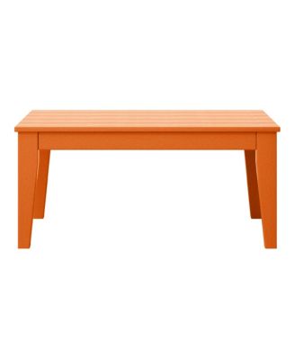 Low Outdoor HDPE Patio Rectangle Coffee Table