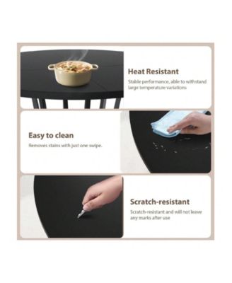 Kitchen Table 42inch Round Farmhouse Dining Table For 4 to 6 People Rustic Wood Kitchen Table for Dining Room